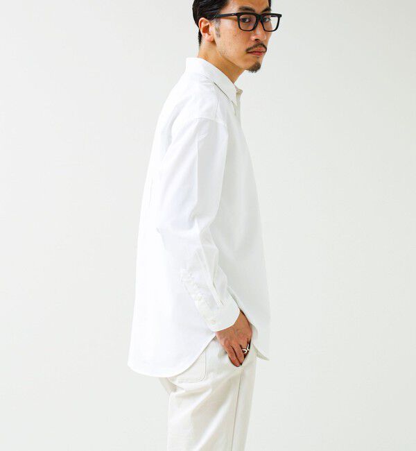 GLOSTER「【ニューベーシック】ワッシャーポプリンシャツ ロングスリーブ」|シャツ・ブラウス|