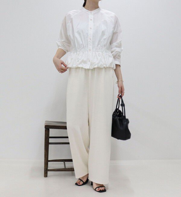 fredy emue「クロップドバルーン前開きブラウス」|シャツ・ブラウス|