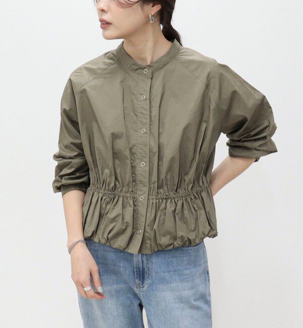 fredy emue「クロップドバルーン前開きブラウス」|シャツ・ブラウス|