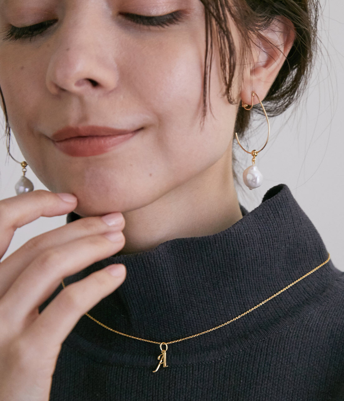 SALON adam et rope'「【SALONオリジナルBOX付き】14KGFドロップイヤリング」|イヤリング|