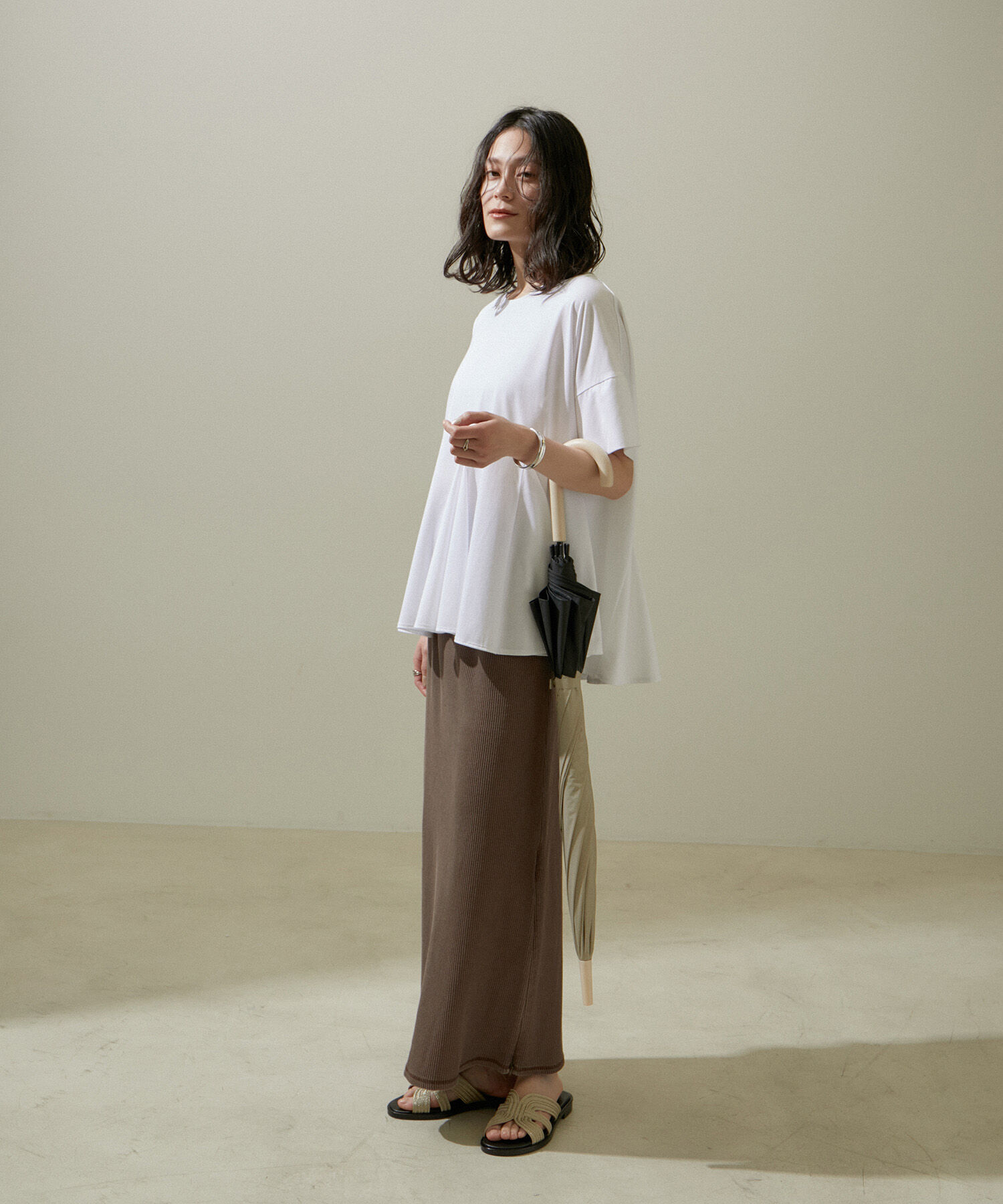 SALON adam et rope'「【SALONオリジナル】ベルドームアンブレラ（ツートンカラー）」|傘|