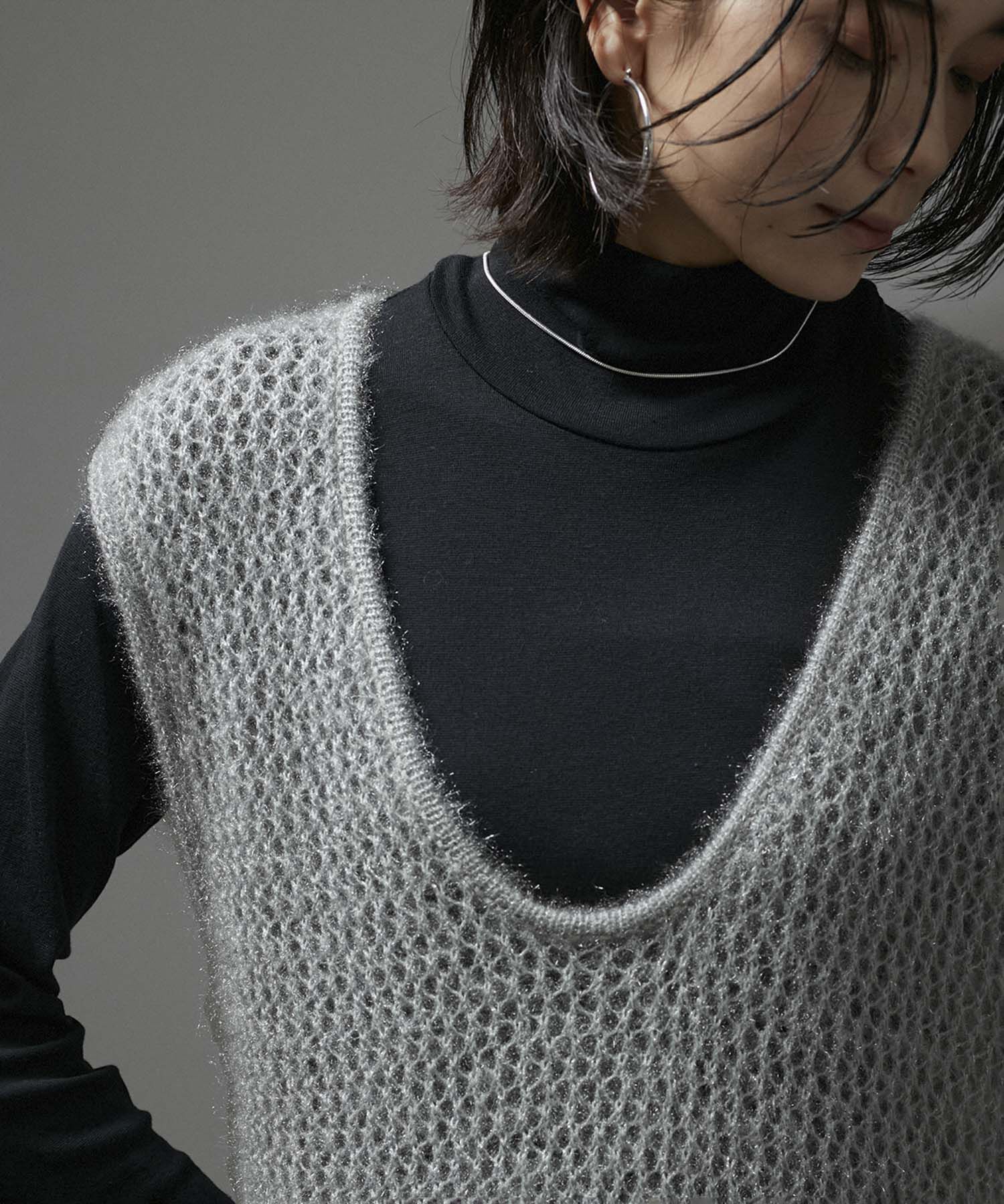 SALON adam et rope'「【WEB限定】フラッフィシアー2WAYワンピース」|ワンピース|