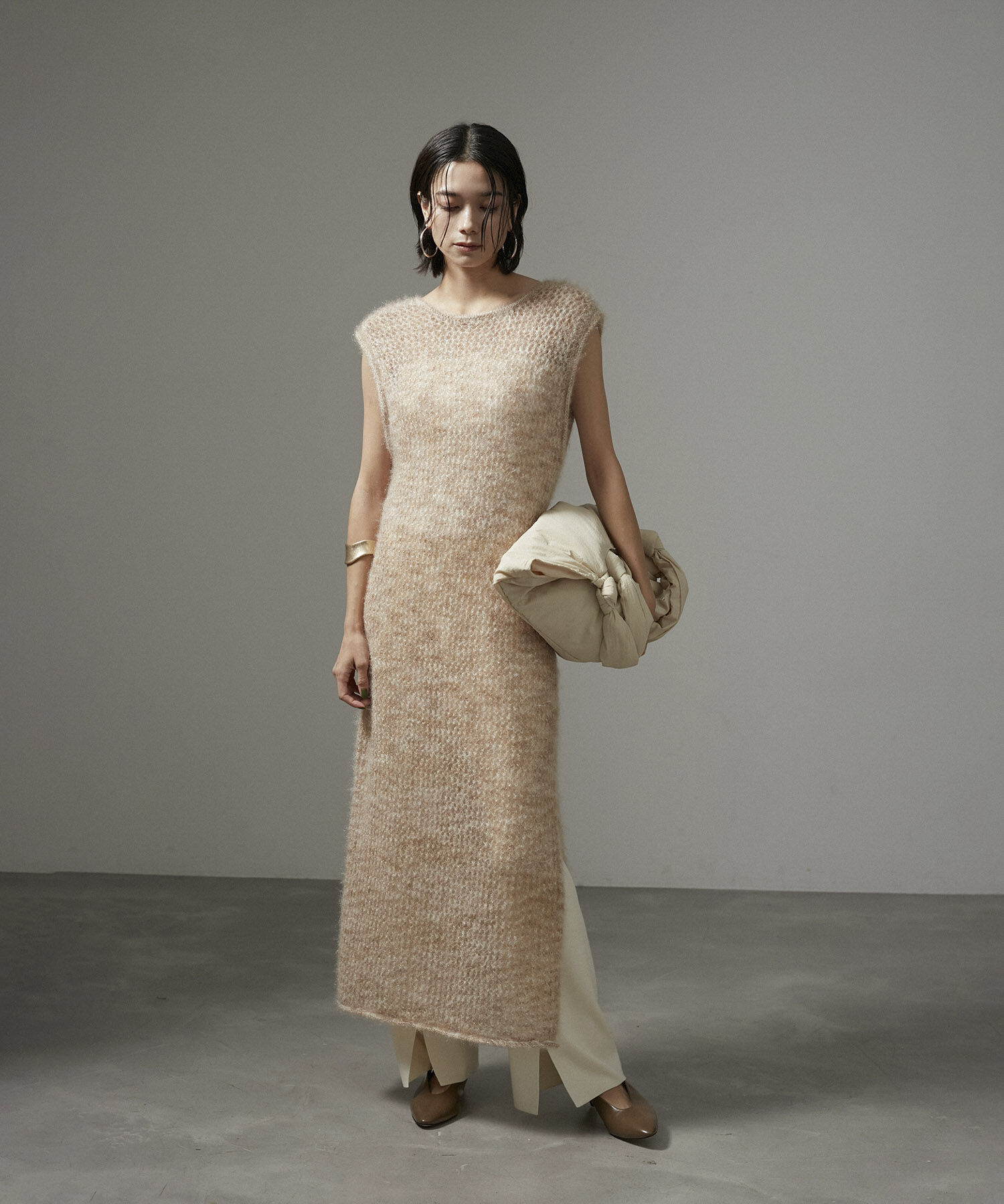 SALON adam et rope'「【WEB限定】フラッフィシアー2WAYワンピース」|ワンピース|