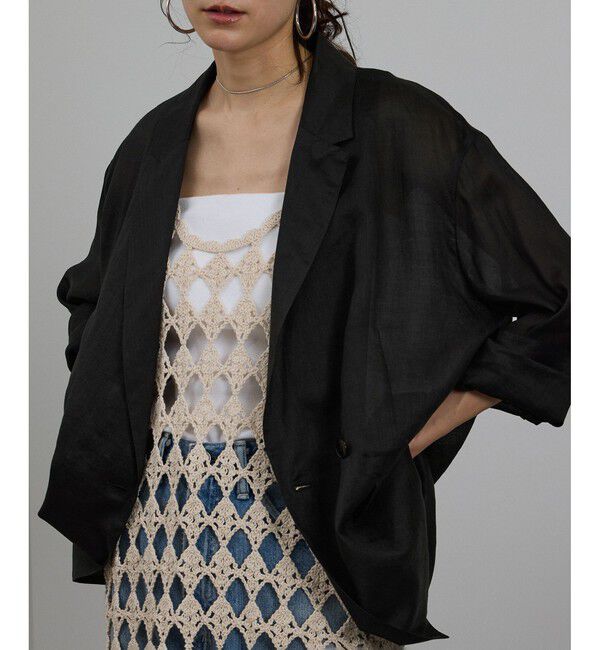 SALON adam et rope'「ラミーシアージャケット［UVケア・洗える・サイズ展開・今から秋まで］」|テーラードジャケット|