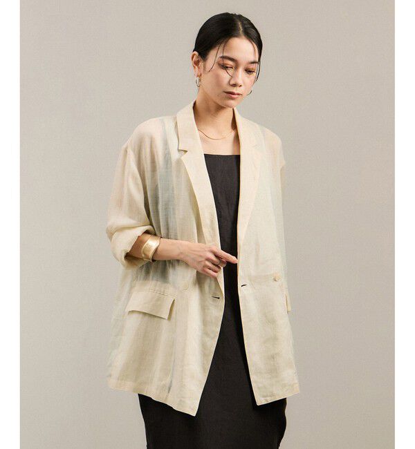 SALON adam et rope'「ラミーシアージャケット［UVケア・洗える・サイズ展開・今から秋まで］」|テーラードジャケット|