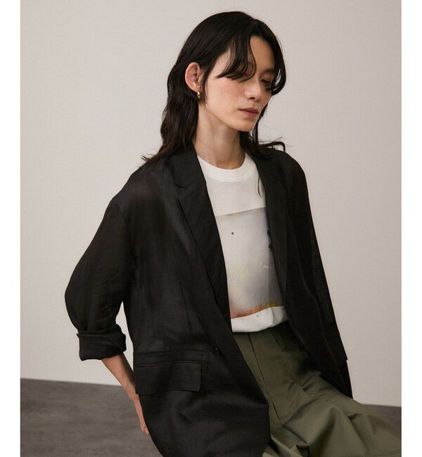 SALON adam et rope'「ラミーシアージャケット［UVケア・洗える・サイズ展開・今から秋まで］」|テーラードジャケット|