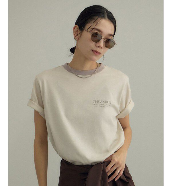 SALON adam et rope'「【Americana（アメリカーナ） for SALON】リンガーT」|Tシャツ・カットソー|