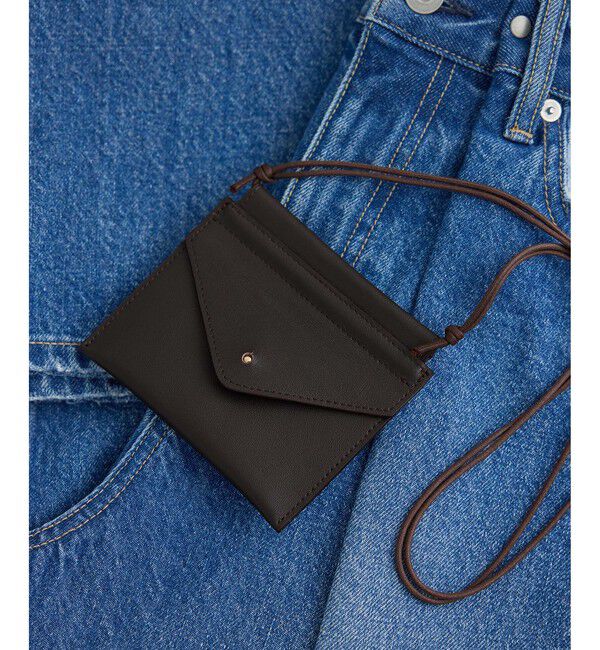 SALON adam et rope'「【Americana（アメリカーナ） for SALON】エンベロップネックレスポーチ/ステッカー」|ポーチ|ブラウン系(21)