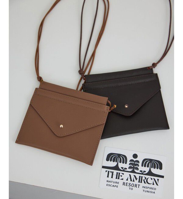 SALON adam et rope'「【Americana（アメリカーナ） for SALON】エンベロップネックレスポーチ/ステッカー」|ポーチ|