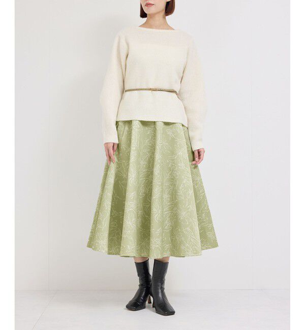 ROPE「ハンドペオントフォルムフレアスカート/セットアップ対応」|スカート|