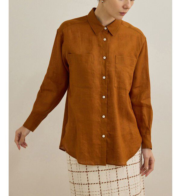 ROPE「【洗える】ヨーロピアンリネンベーシックシャツ/一部セットアップ対応」|シャツ・ブラウス|