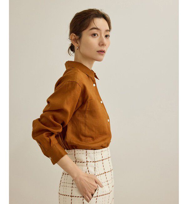 ROPE「【洗える】ヨーロピアンリネンベーシックシャツ/一部セットアップ対応」|シャツ・ブラウス|