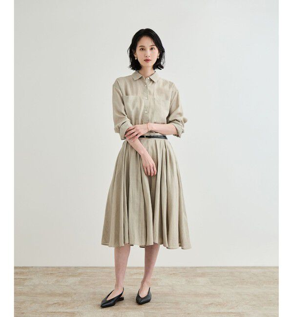 ROPE「【洗える】ヨーロピアンリネンベーシックシャツ/一部セットアップ対応」|シャツ・ブラウス|