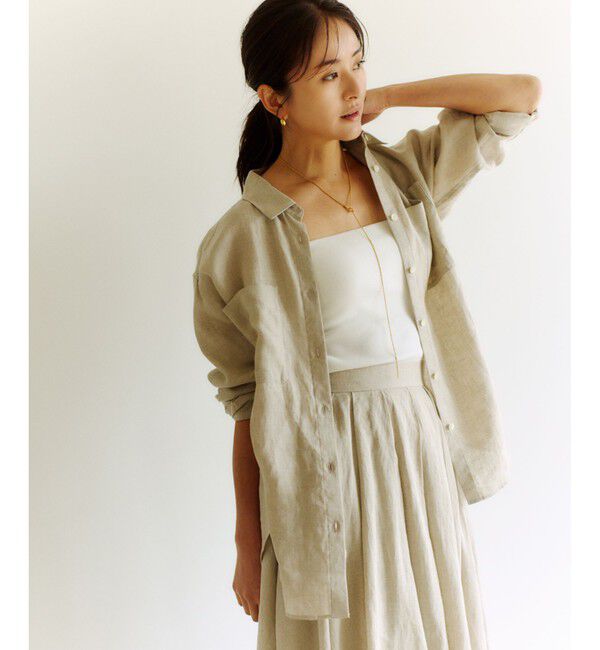 ROPE「【洗える】ヨーロピアンリネンベーシックシャツ/一部セットアップ対応」|シャツ・ブラウス|