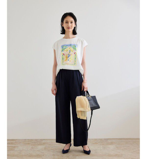 ROPE「【Kei Nagayama for ROPE'】プリント ノースリーブTEE【接触冷感・洗濯耐久あり】」|Tシャツ・カットソー|