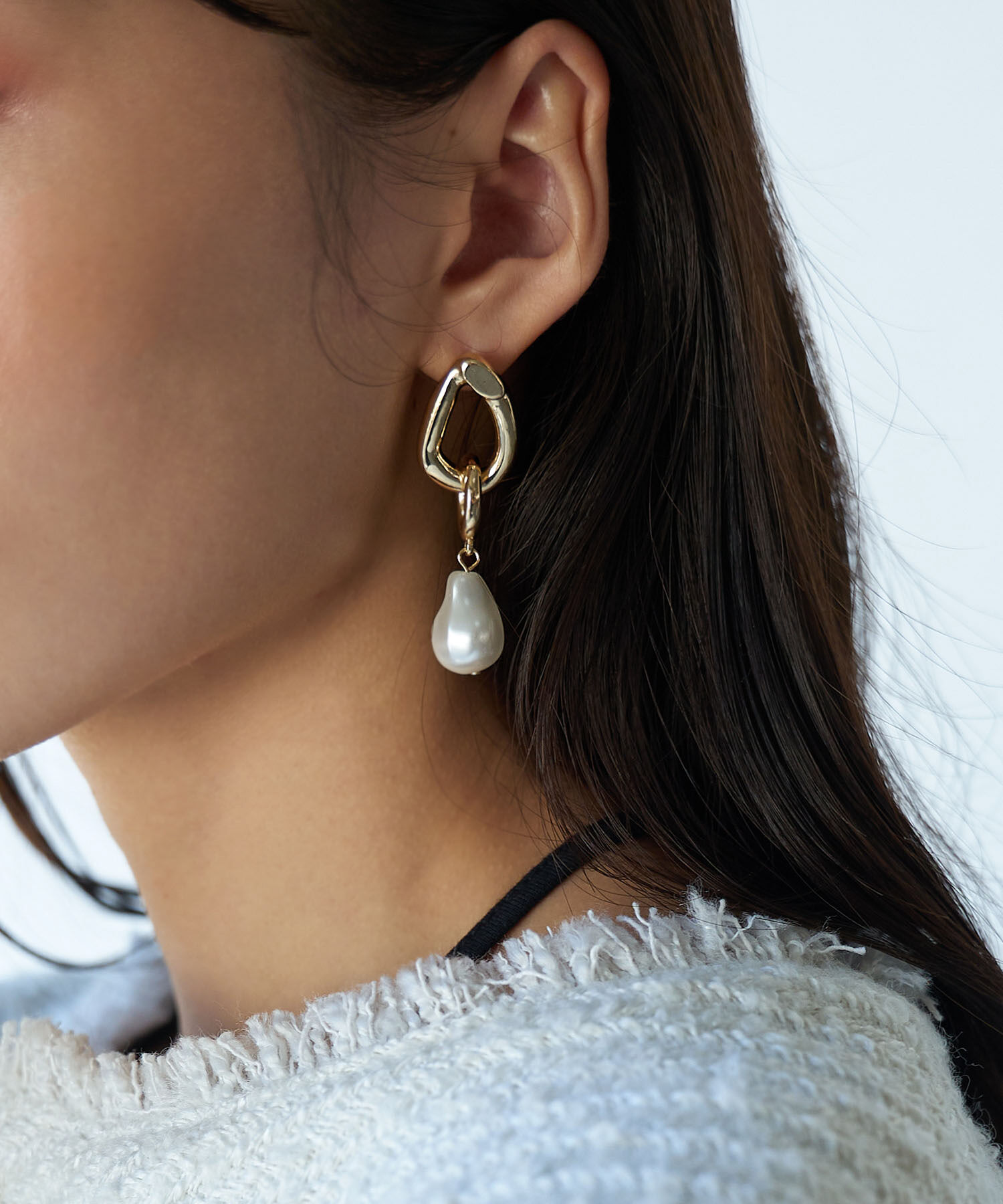 VIS「しずくメタルパールピアス」|ピアス|ゴールド(90)