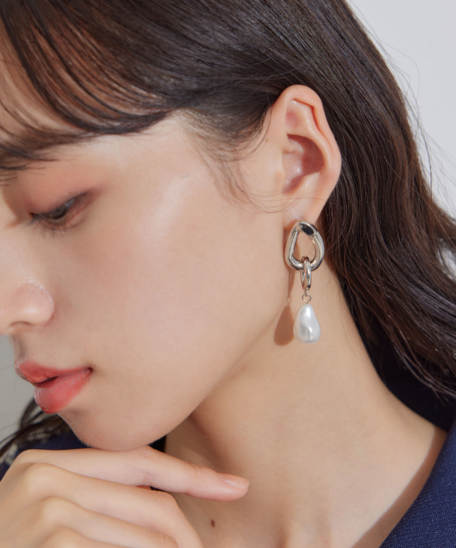 VIS「しずくメタルパールピアス」|ピアス|シルバー(93)