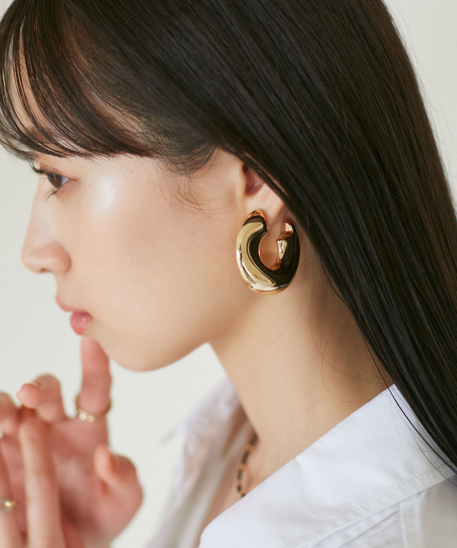 VIS「メタルボリュームフープピアス」|ピアス|ゴールド(90)