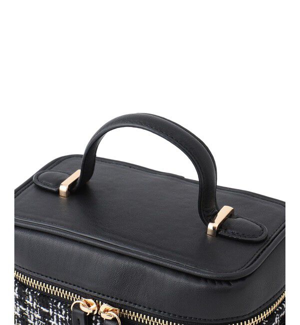 VIS「ファーハンドルキルティング＆ツイードバニティバッグ/2WAY」|ハンドバッグ|