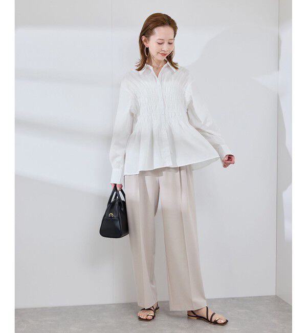 Rope&rsquo;Picnic「【WEB限定】【emur/エミュール】シャーリングシャツ」|シャツ・ブラウス|