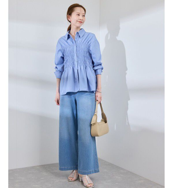 Rope&rsquo;Picnic「【WEB限定】【emur/エミュール】シャーリングシャツ」|シャツ・ブラウス|