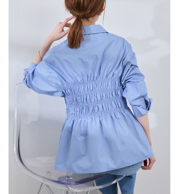 Rope&rsquo;Picnic「【WEB限定】【emur/エミュール】シャーリングシャツ」|シャツ・ブラウス|