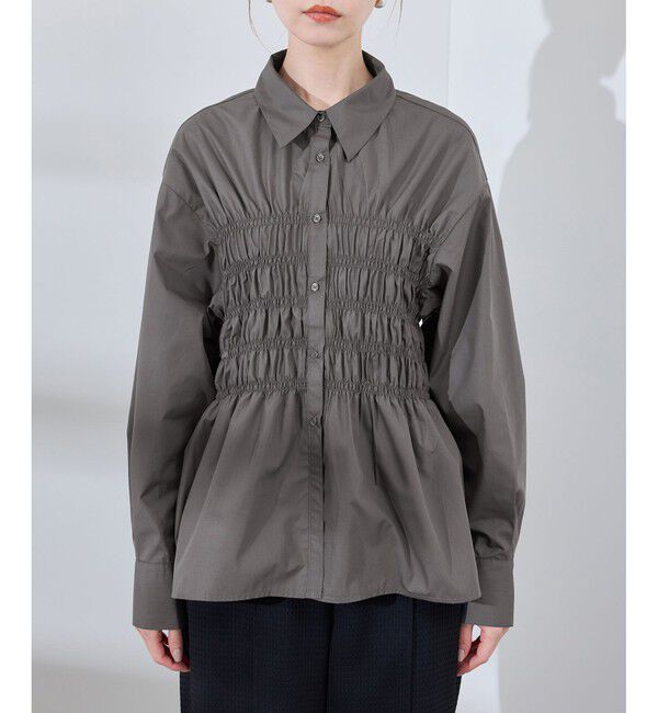 Rope&rsquo;Picnic「【WEB限定】【emur/エミュール】シャーリングシャツ」|シャツ・ブラウス|