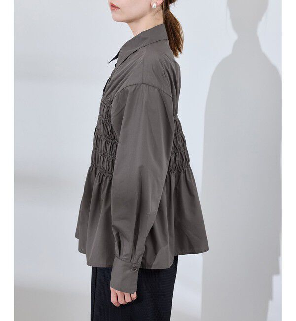 Rope&rsquo;Picnic「【WEB限定】【emur/エミュール】シャーリングシャツ」|シャツ・ブラウス|