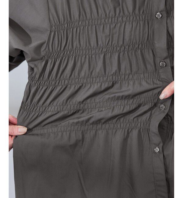 Rope&rsquo;Picnic「【WEB限定】【emur/エミュール】シャーリングシャツ」|シャツ・ブラウス|