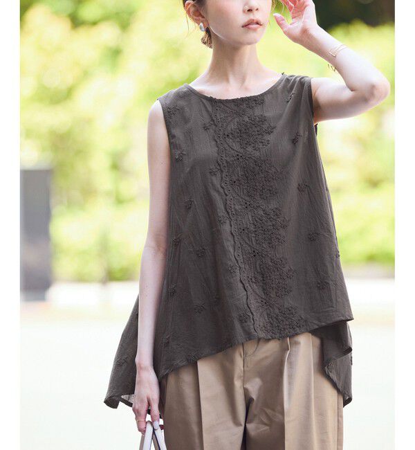 Rope&rsquo;Picnic「3Dレースノースリーブブラウス」|シャツ・ブラウス|スミクロ(05)