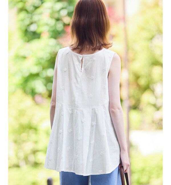 Rope&rsquo;Picnic「3Dレースノースリーブブラウス」|シャツ・ブラウス|