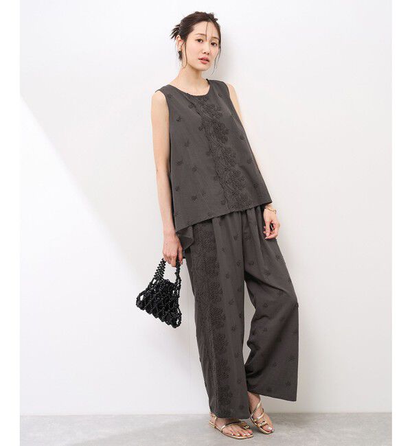 Rope&rsquo;Picnic「3Dレースノースリーブブラウス」|シャツ・ブラウス|