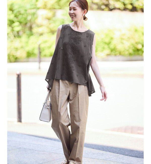 Rope&rsquo;Picnic「3Dレースノースリーブブラウス」|シャツ・ブラウス|