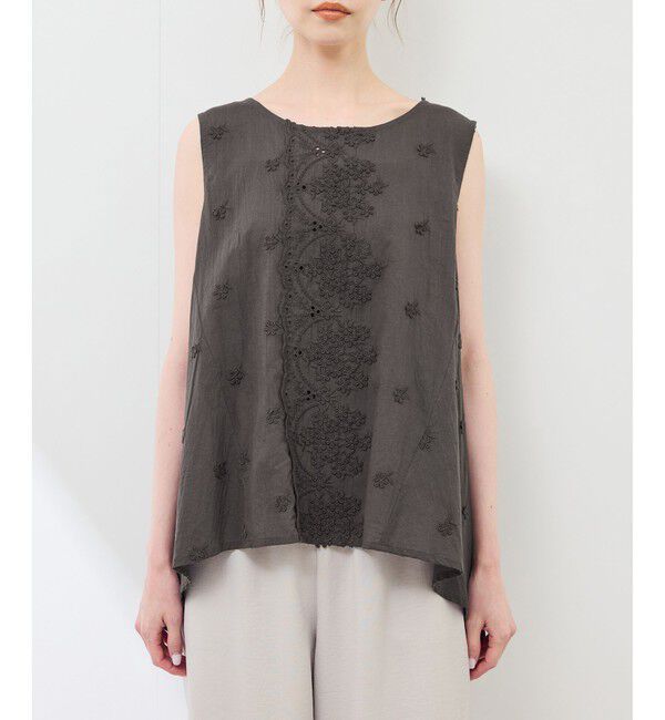 Rope&rsquo;Picnic「3Dレースノースリーブブラウス」|シャツ・ブラウス|