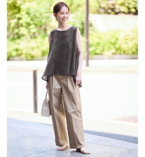 Rope&rsquo;Picnic「3Dレースノースリーブブラウス」|シャツ・ブラウス|