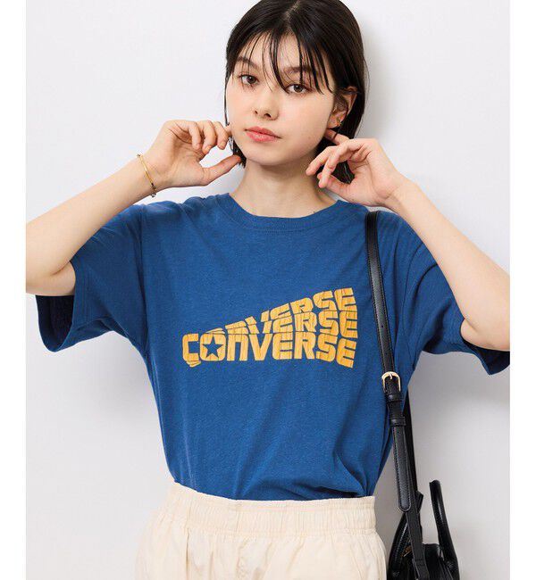 Rope&rsquo;Picnic「【CONVERSE/コンバース】ネップラスラブ天竺クラックプリントTシャツ」|Tシャツ・カットソー|