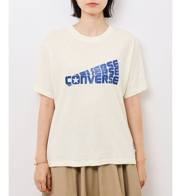Rope&rsquo;Picnic「【CONVERSE/コンバース】ネップラスラブ天竺クラックプリントTシャツ」|Tシャツ・カットソー|