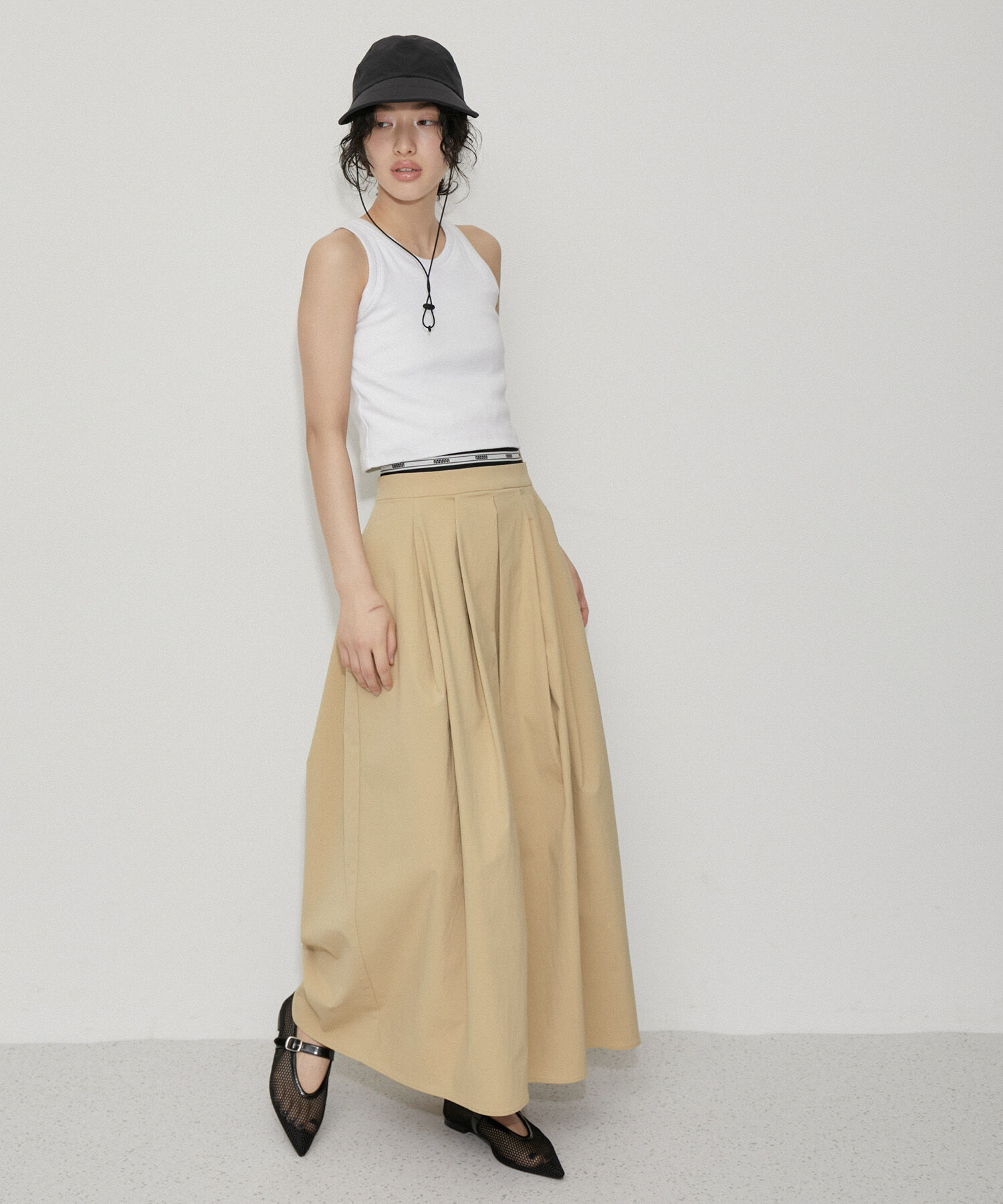 ADAM ET ROPE'「フィッシュネットメリージェーンフラット」|パンプス|