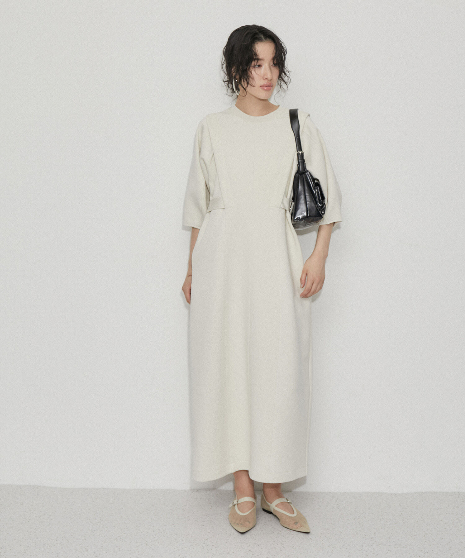 ADAM ET ROPE'「フィッシュネットメリージェーンフラット」|パンプス|