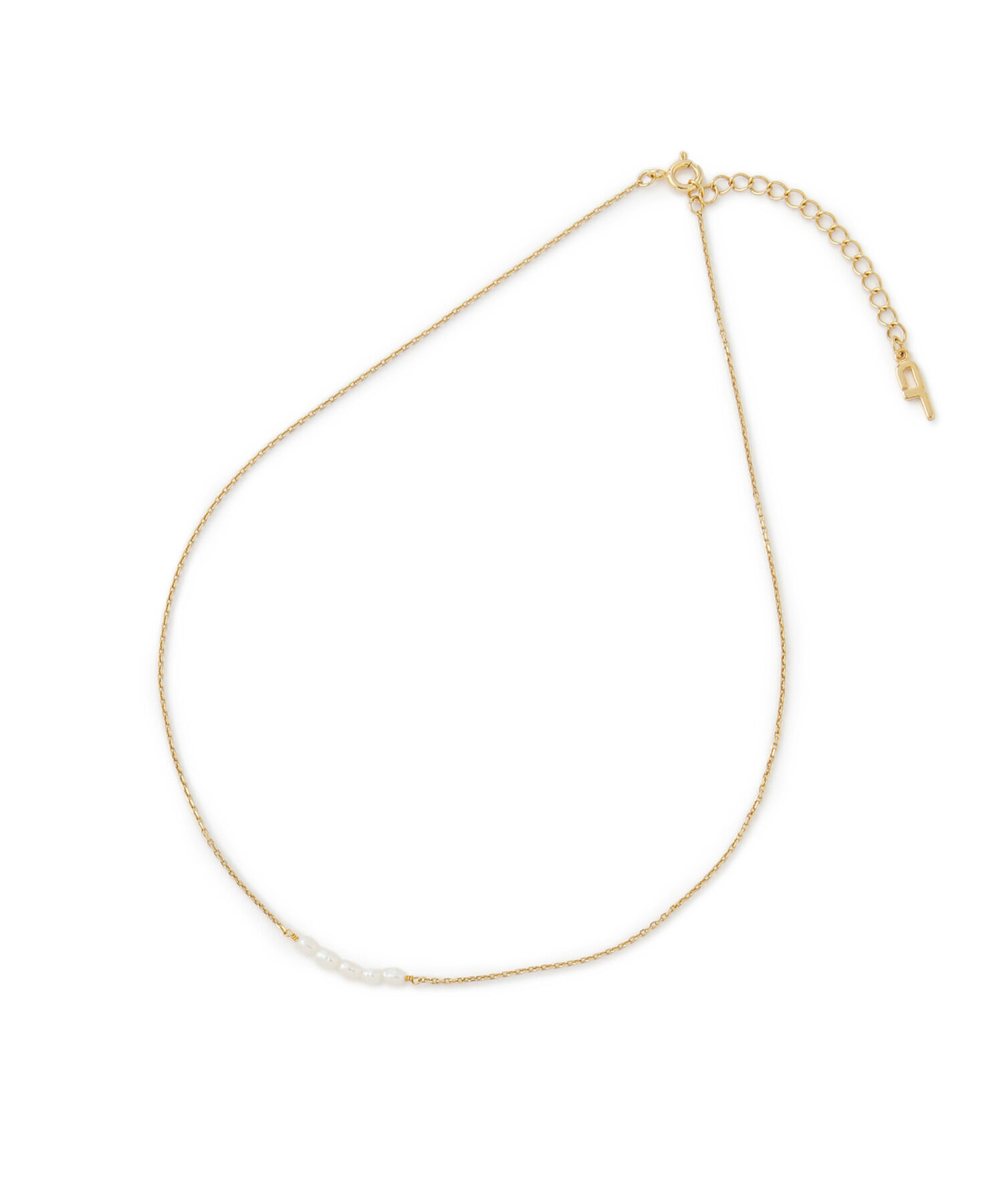 ADAM ET ROPE'「LES BIJOUX パール&times;チェーンネックレス」|ネックレス|