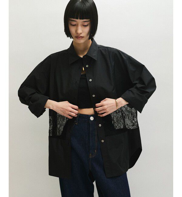 ADAM ET ROPE'「ウエストレースシャツ」|シャツ・ブラウス|