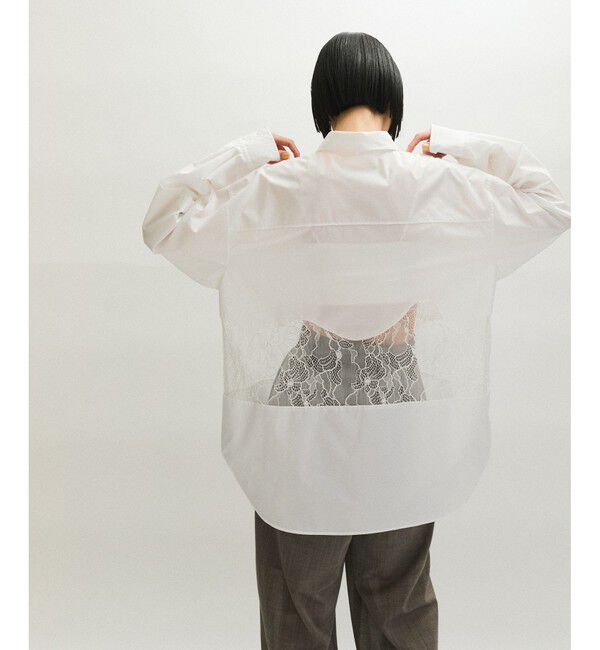 ADAM ET ROPE'「ウエストレースシャツ」|シャツ・ブラウス|