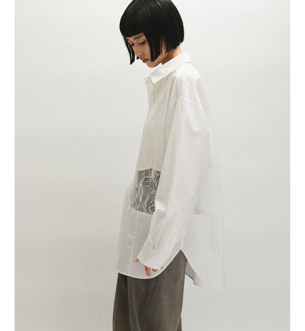 ADAM ET ROPE'「ウエストレースシャツ」|シャツ・ブラウス|