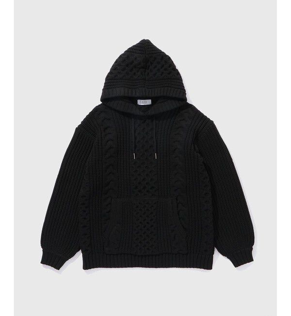 ADAM ET ROPE'「【WEB限定】ボリュームケーブル ニット パーカー / ロングシーズン着用可能 / 超軽量 / ユニセックス」|パーカー|