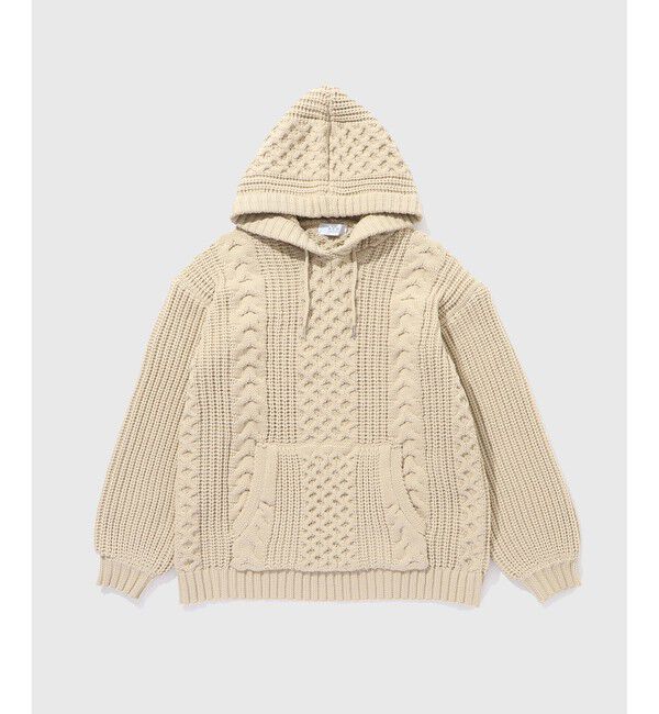 ADAM ET ROPE'「【WEB限定】ボリュームケーブル ニット パーカー / ロングシーズン着用可能 / 超軽量 / ユニセックス」|パーカー|