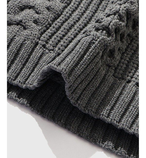 ADAM ET ROPE'「【WEB限定】ボリュームケーブル ニット パーカー / ロングシーズン着用可能 / 超軽量 / ユニセックス」|パーカー|