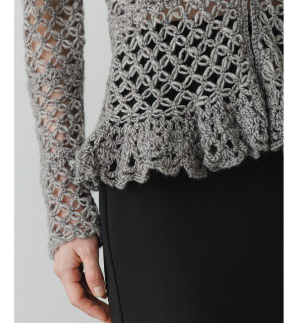 ADAM ET ROPE'「【EMOELLE】クロシェカーディガン」|カーディガン|