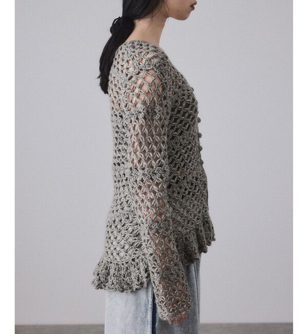 ADAM ET ROPE'「【EMOELLE】クロシェカーディガン」|カーディガン|