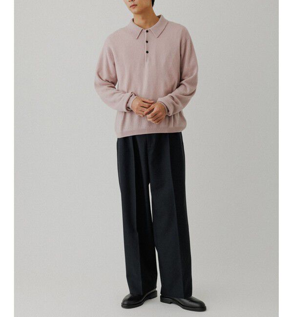 ADAM ET ROPE'「12GG カシミヤ ニット ポロシャツ」|ポロシャツ|