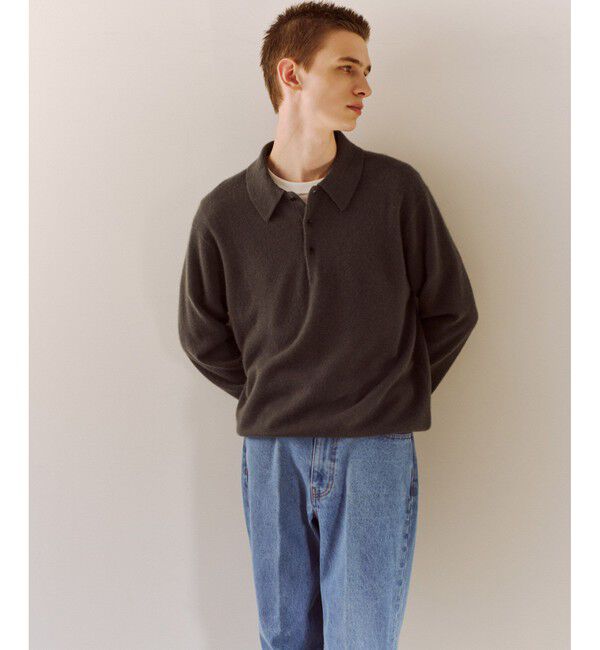 ADAM ET ROPE'「12GG カシミヤ ニット ポロシャツ」|ポロシャツ|